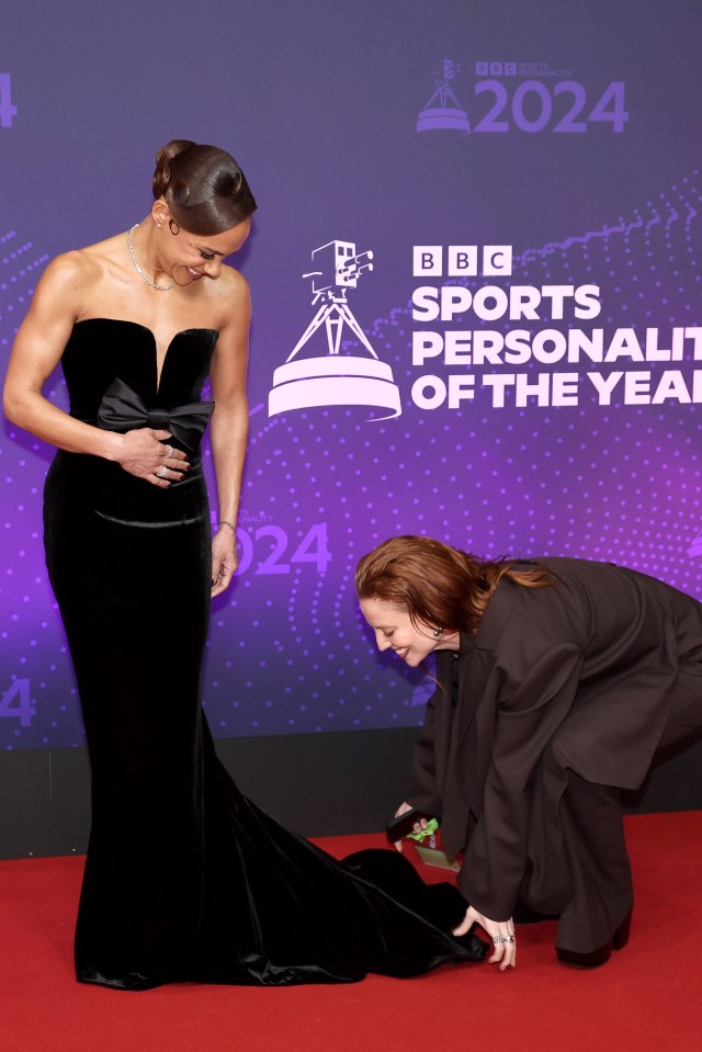 Alex Scott and Jess Glynne at the BBC Sports Personality of the Year 2024.