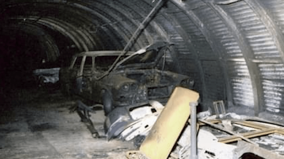 Car experiments were stored in the World War II tunnels under Longridge factory