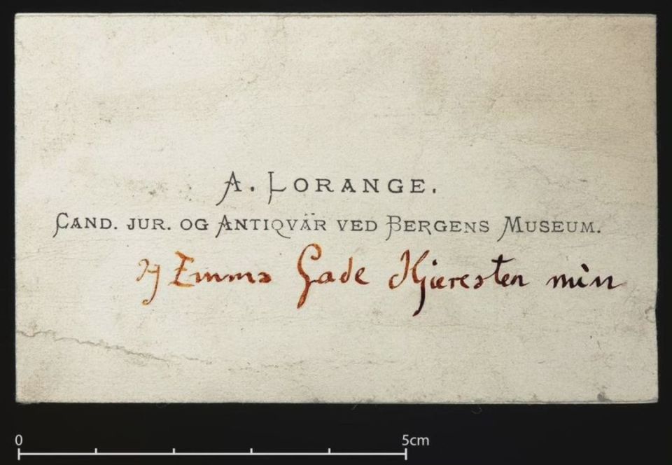 A business card belonging to Anders Lorange was also discovered at the site