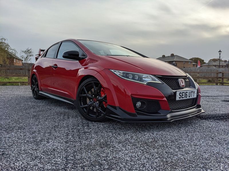 Red Honda Civic Type R.