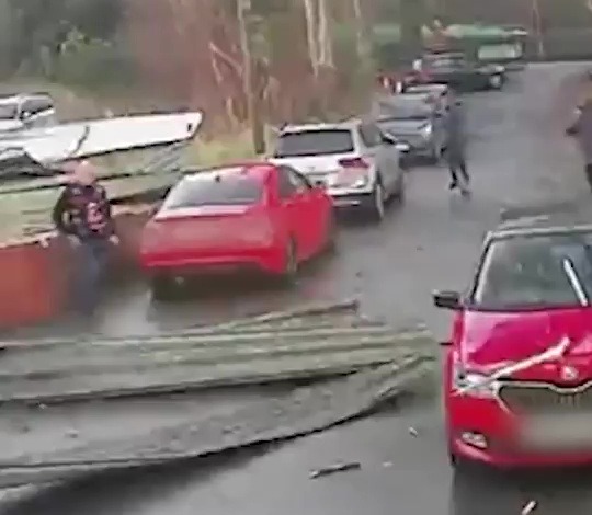 The storm ripped the roof off a Welsh rugby club