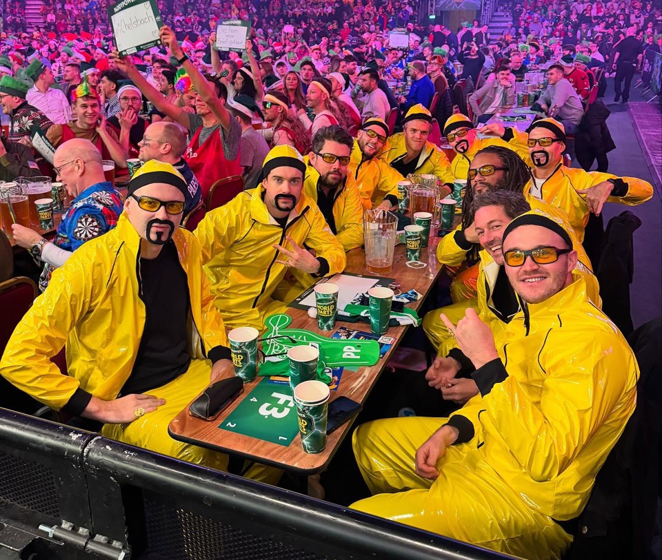 Were you right? It is Jack Whitehall with his pals in Ali G fancy dress at the PDC World Darts Championship at Alexandra Palace in North London