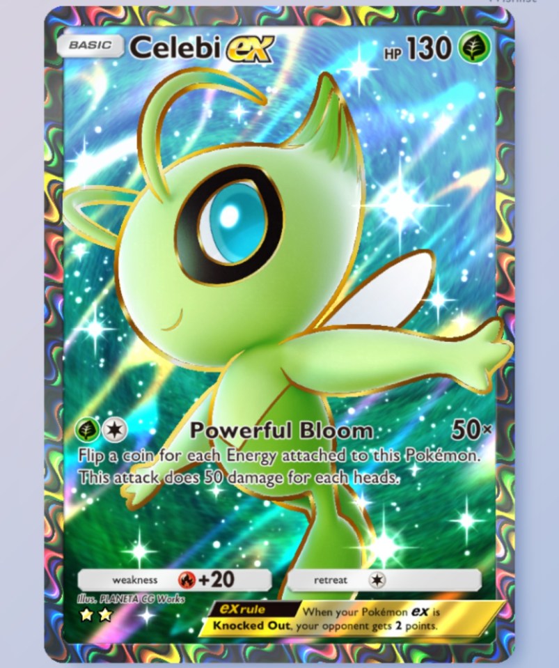 Celebi EX is one of the most powerful Pokemon in the new set