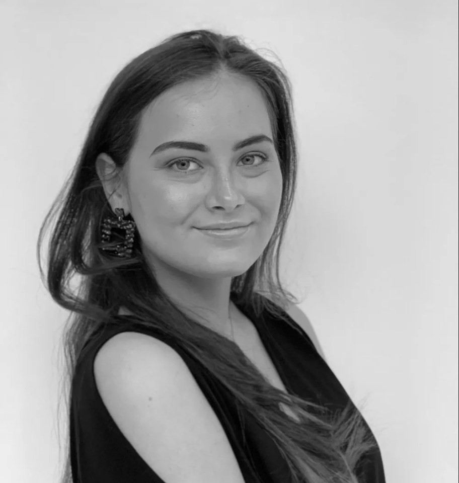 Black and white portrait of a young woman.