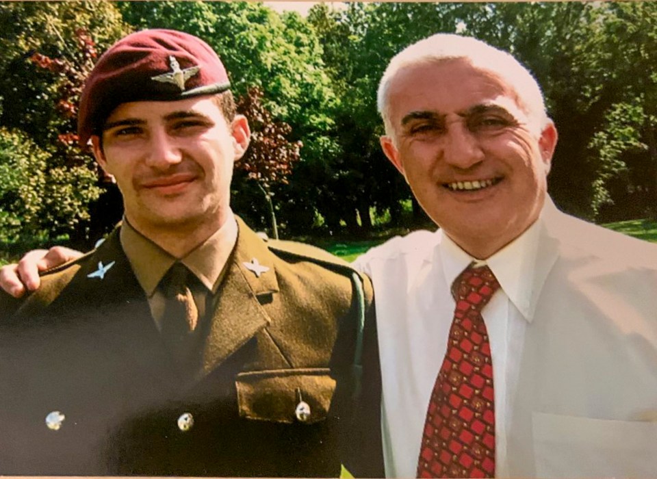 Daniel Burke, pictured with dad Kevin, was shot dead by an Australian soldier who is still at large