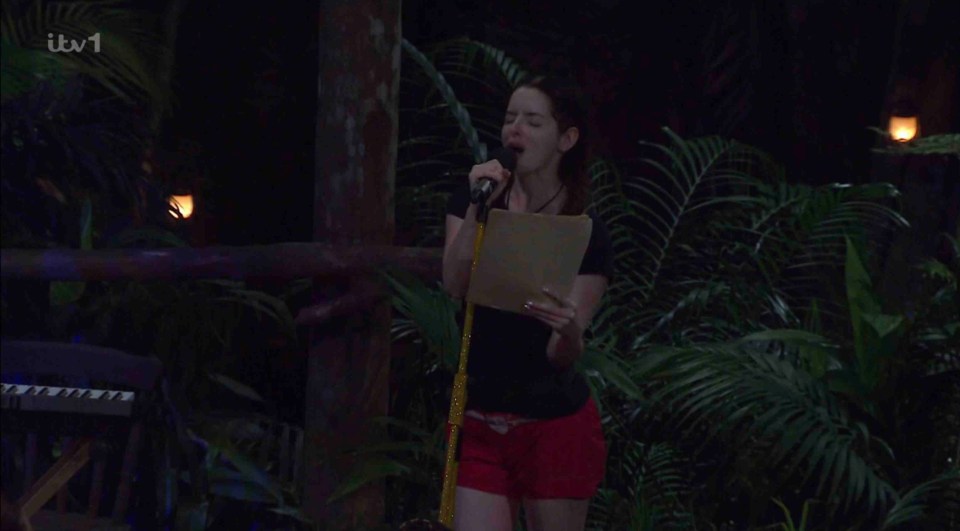 She also relished swerving the jungle sing-song - but enjoyed everyone else