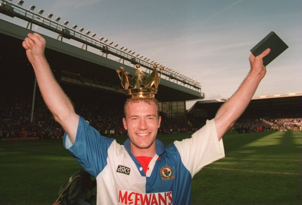 Alan Shearer won the Premier League with Blackburn Rovers in the 1994/95 season