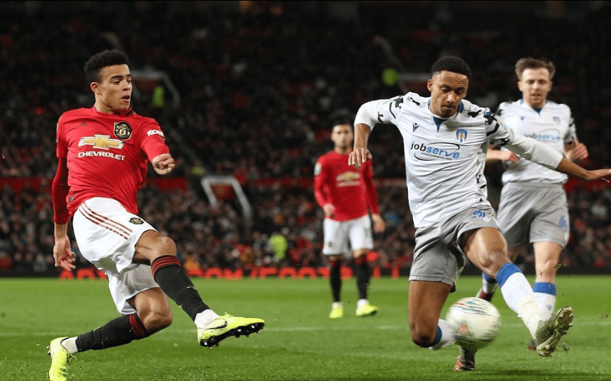 Bramall later played against Mason Greenwood at Old Trafford for Colchester