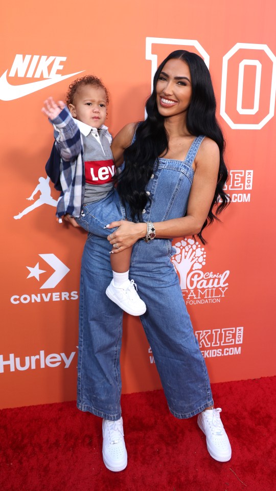 Bre Tiesi and son Legendary Cannon at Rookie Kids Fashion Show this year