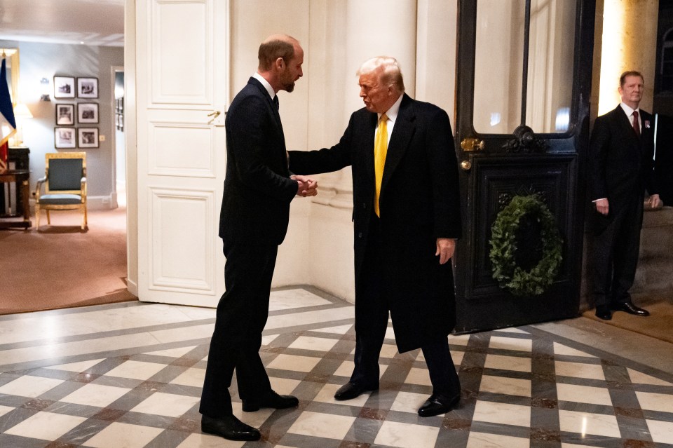 Mr Trump met William following the reopening of Notre Dame cathedral on Saturday