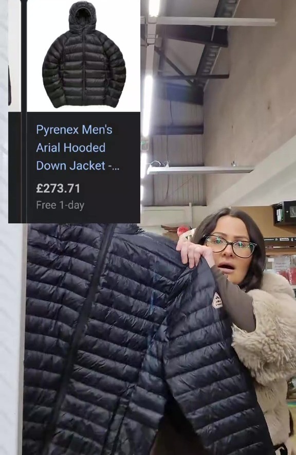 One listing online showed the same coat being sold for £273