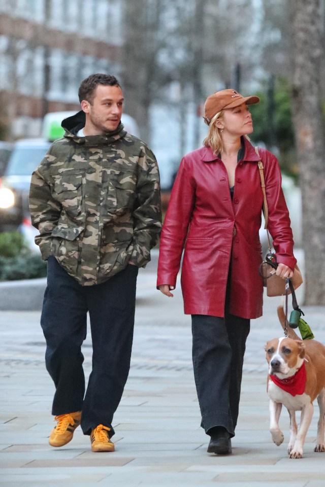 The pair were seen out shopping with her dog