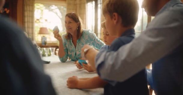 Kate's parents were seen playing games with the family