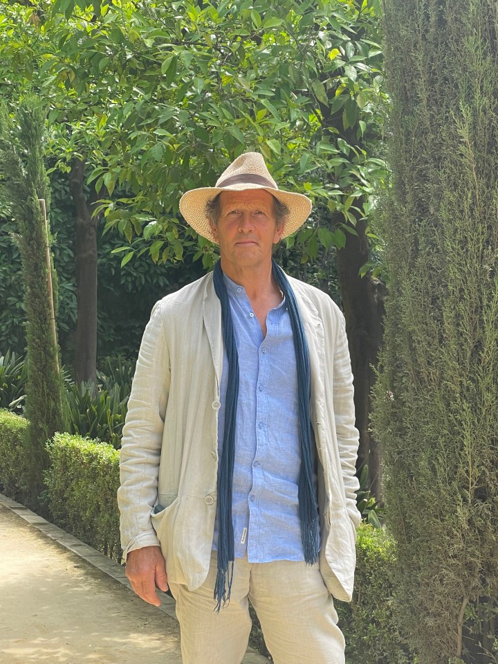 Monty Don in a Spanish garden.