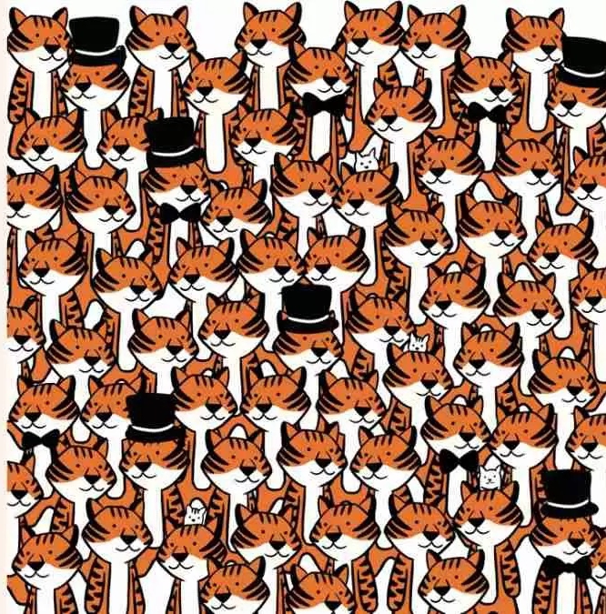 Can you spot the four cats in under 12 seconds?