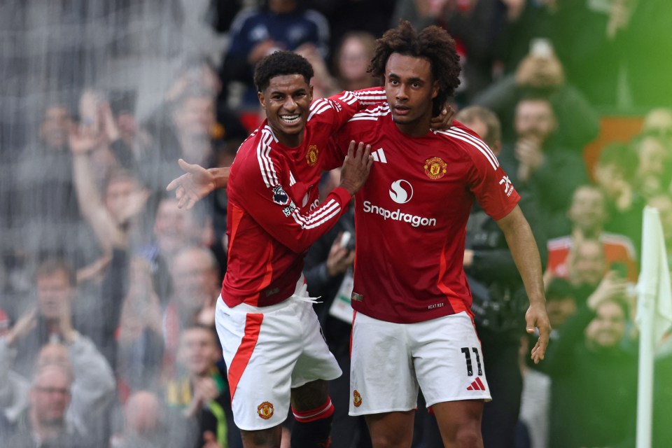 Marcus Rashford and Joshua Zirkzee each bagged a brace in Man Utd's 4-0 win over Everton