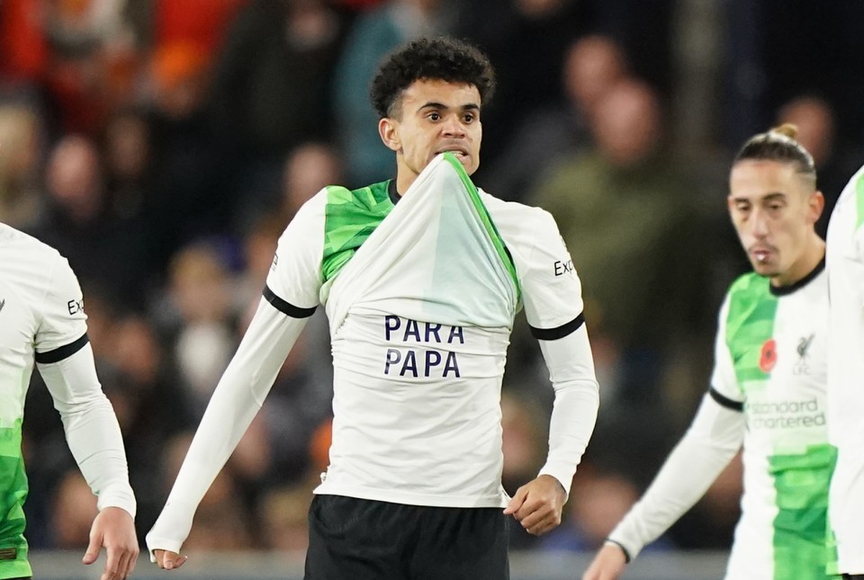 Diaz revealed a message for his dad after scoring against Luton last year