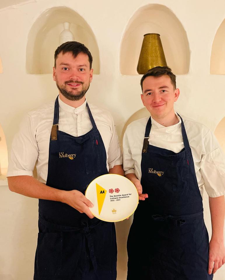 Chefs Harry Cartwright (left) and Jay Brady (right) opened The Mulberry in 2022