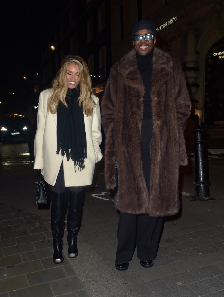 Chloe and Vas J Morgan on a night out after watching him in The Lion King