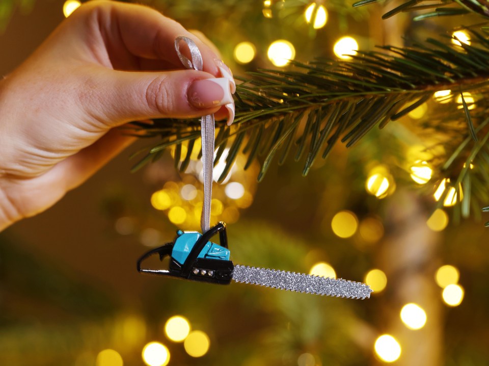 Keen gardeners will love the chainsaw-inspired bauble