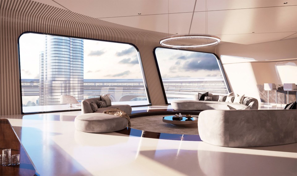 Concept design shows one of the luxurious homes inside the ring