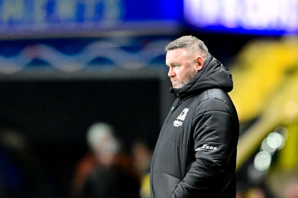 Wayne Rooney, Plymouth Argyle manager, at a soccer match.