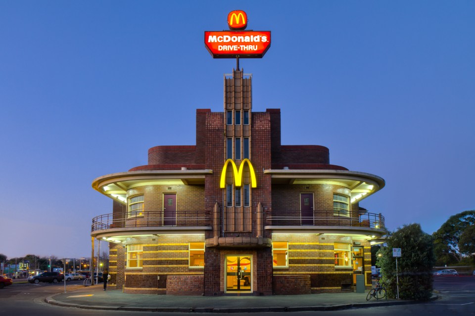 Melbourne's McDonald's has been converted from an art deco hotel