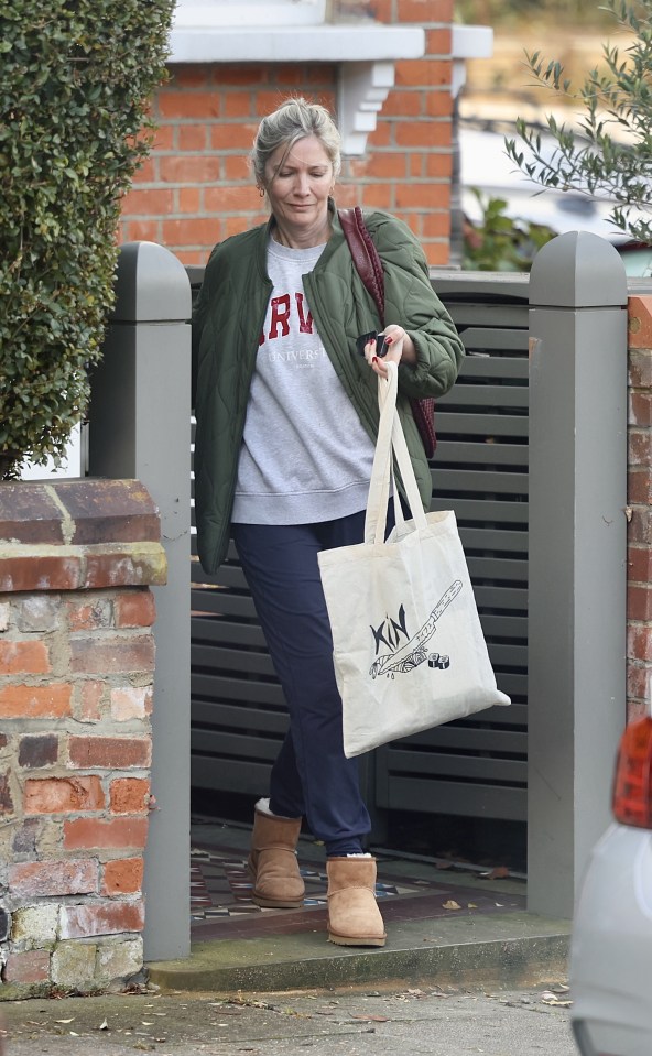 Lisa Faulkner pictured in north London on Monday