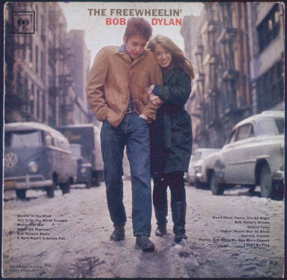 Suze with Bob on the cover of 1963 album The Freewheelin