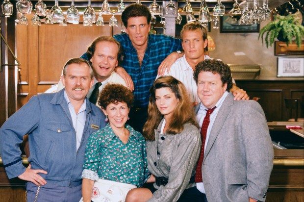 The Cheers cast in a promotional photo.