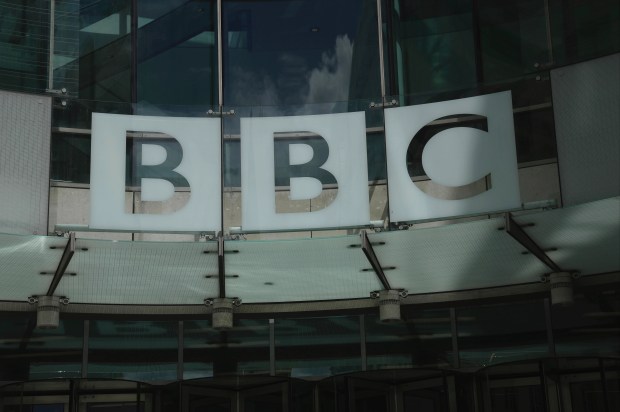 BBC logo on a building.