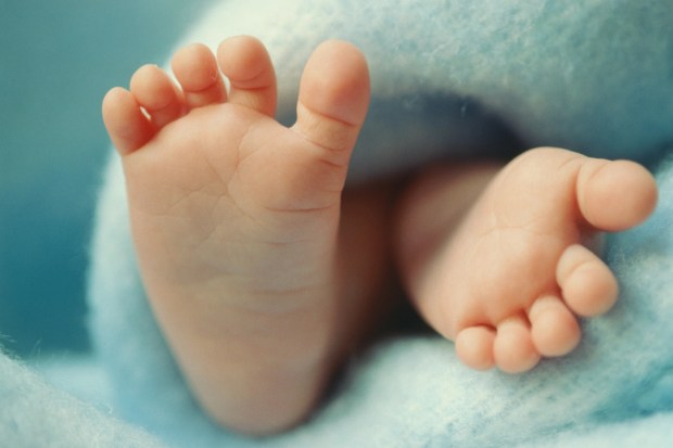 Close-up of a baby's feet.