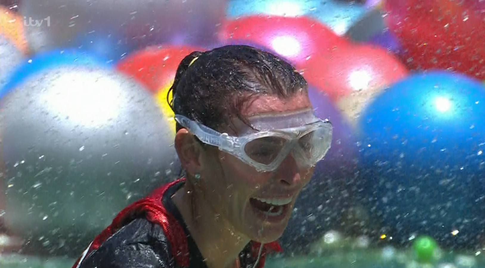 Coleen looked to be having a great time during the Celebrity Cyclone