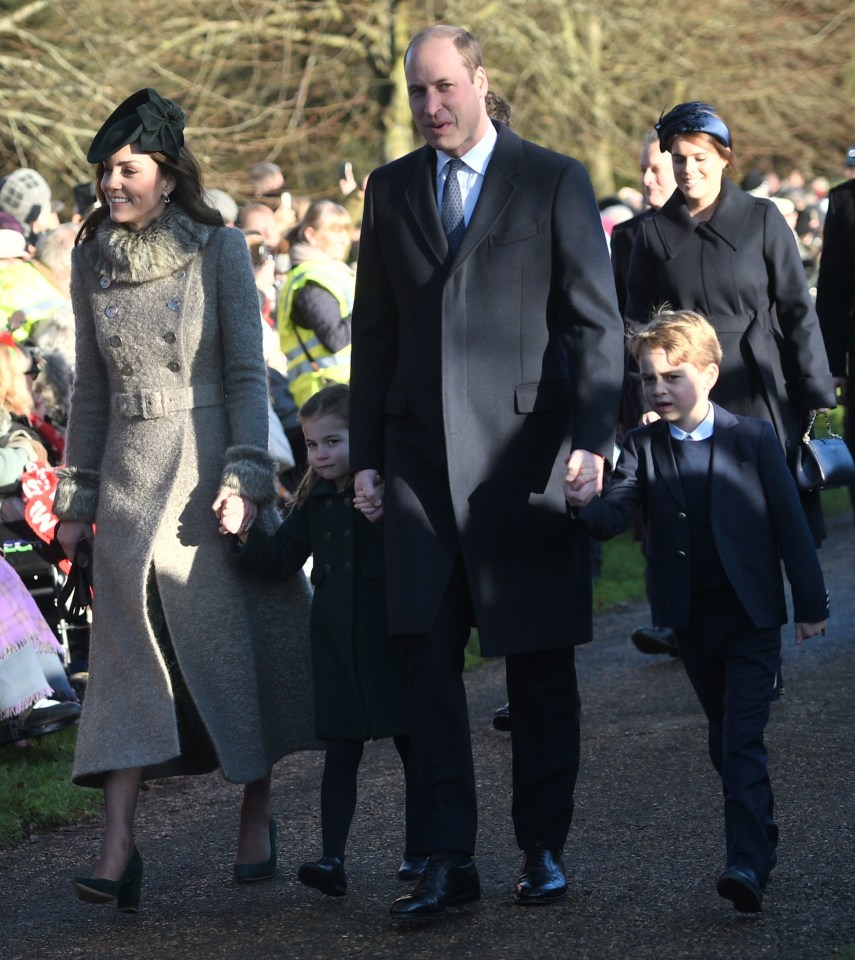 Kate wore a chic grey Catherine Walker coat for the occasion