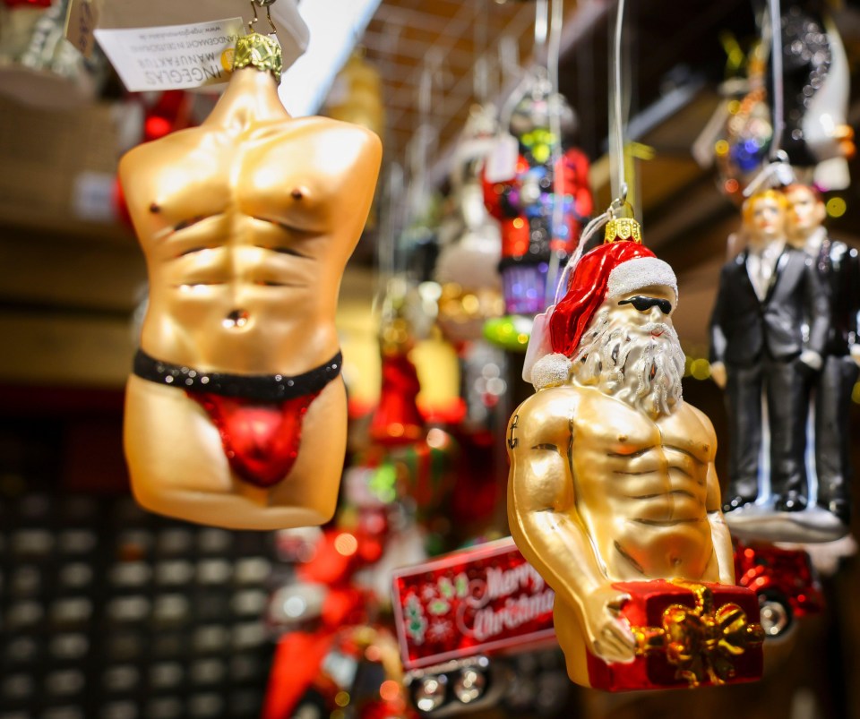 If you fancy giving your Christmas tree a saucy twist, Santa Pauli Market has the decorations for you