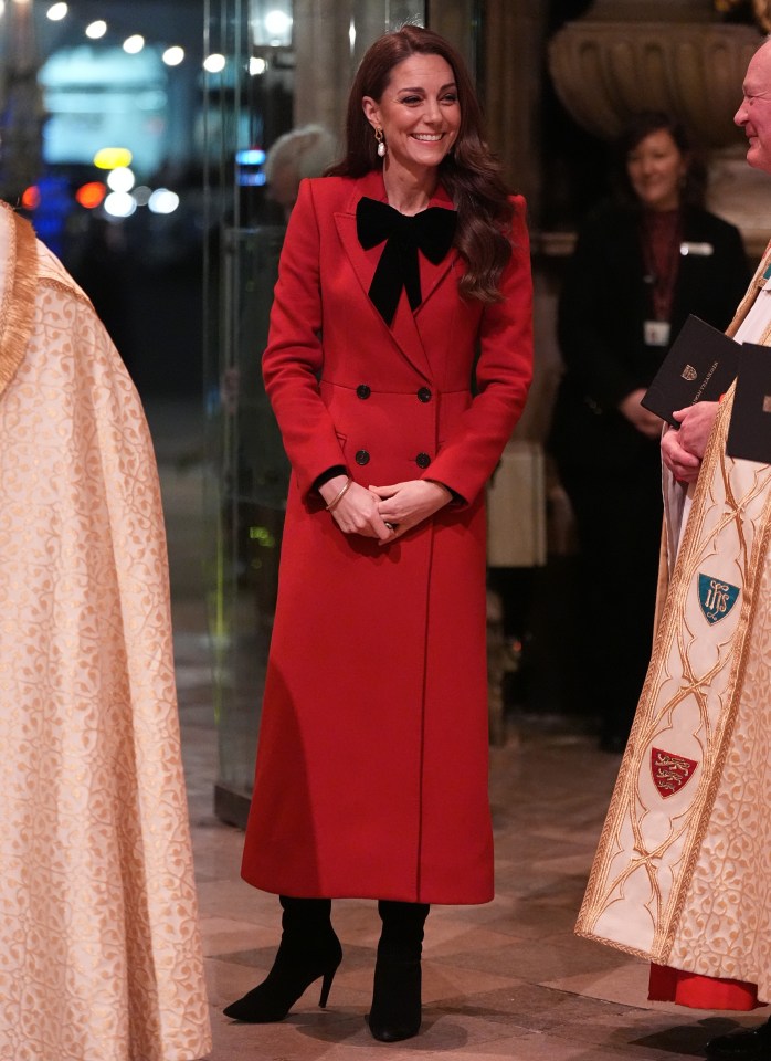 The Princess of Wales at the Together At Christmas carol service.