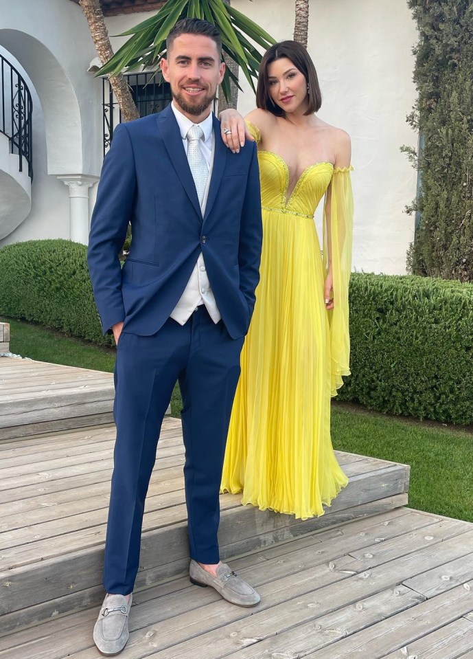 Jorginho and his girlfriend Catherine Harding at an event.