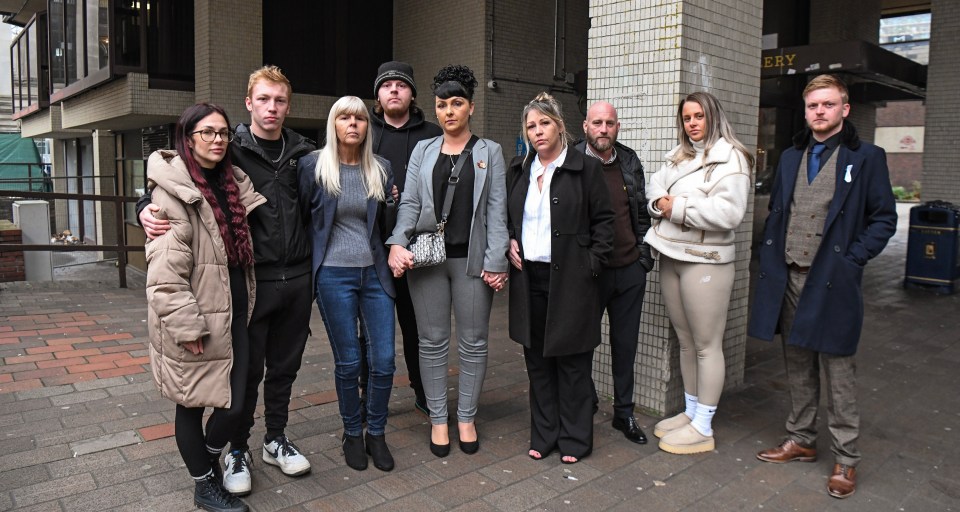 Jamie's family outside Portsmouth Coroner’s Court