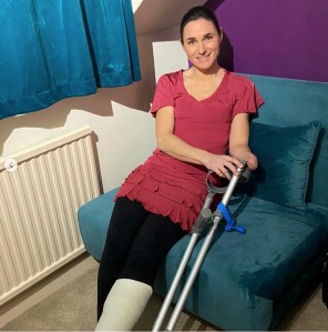  Sarah Storey shared this picture on Instagram informing fans about quitting Dancing On Ice