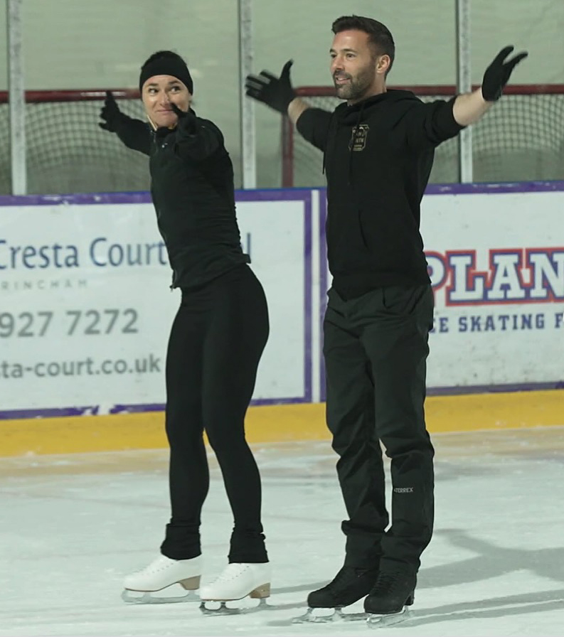 The athlete was paired with French ice hockey pro Sylvain Longchambon, but injury forced her to pull out