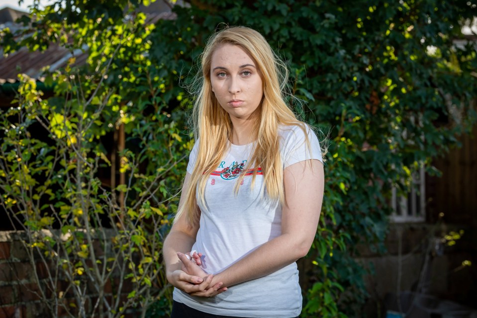 Woman with partially paralyzed arm due to a contraceptive implant.