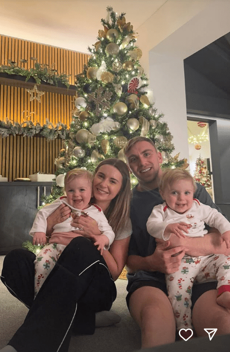 Dani Dyer and fiance Jarrod Bowen shared a sweet snap with their twins