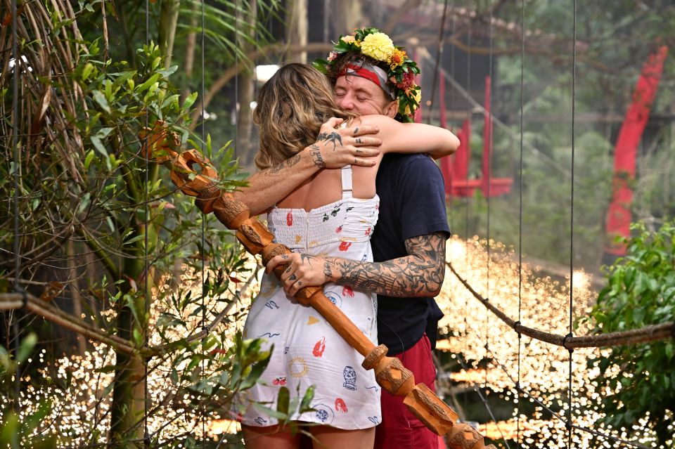 Danny hugs Georgia after his win