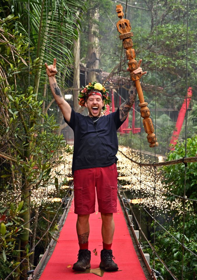 Danny Jones was crowned king of the jungle this evening on I'm A Celebrity