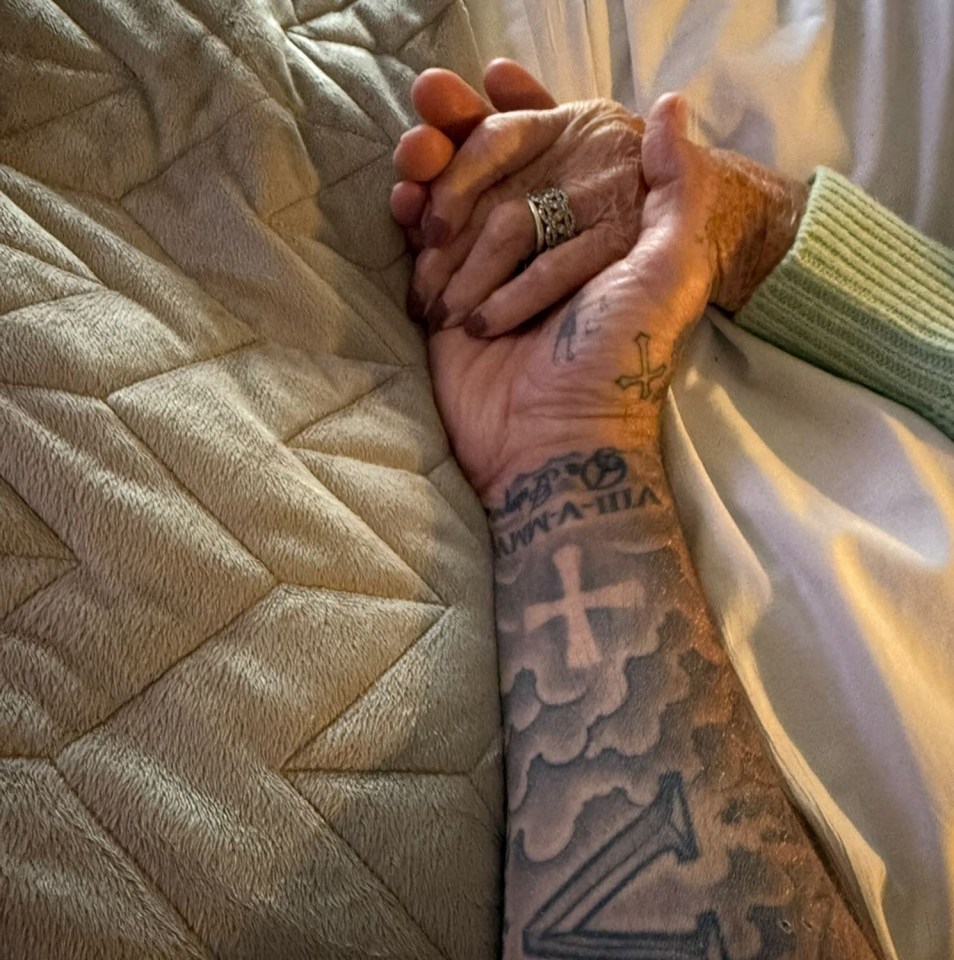 After her death was announced, Beckham shared a picture holding Kath Phipps' hand as a tribute