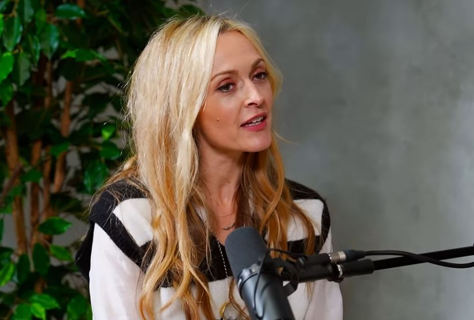 Fearne Cotton discussing her divorce and health scare on her podcast.