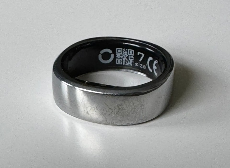 The RingConn ring started tarnish after several weeks of wear