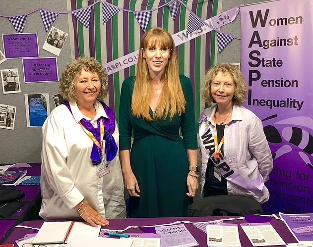 Angela Rayner pictured with Waspis in 2019