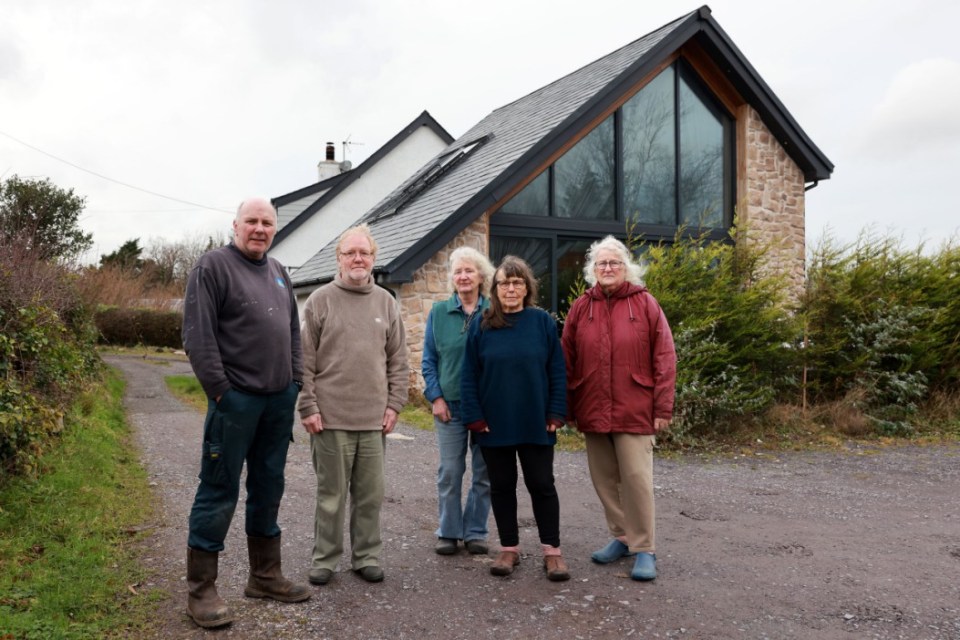 Local Neigbours; Iain Burden, Michael Sharp Linda Jeavons, Jean Williamson and Janet Gayther say the building has ruined their views