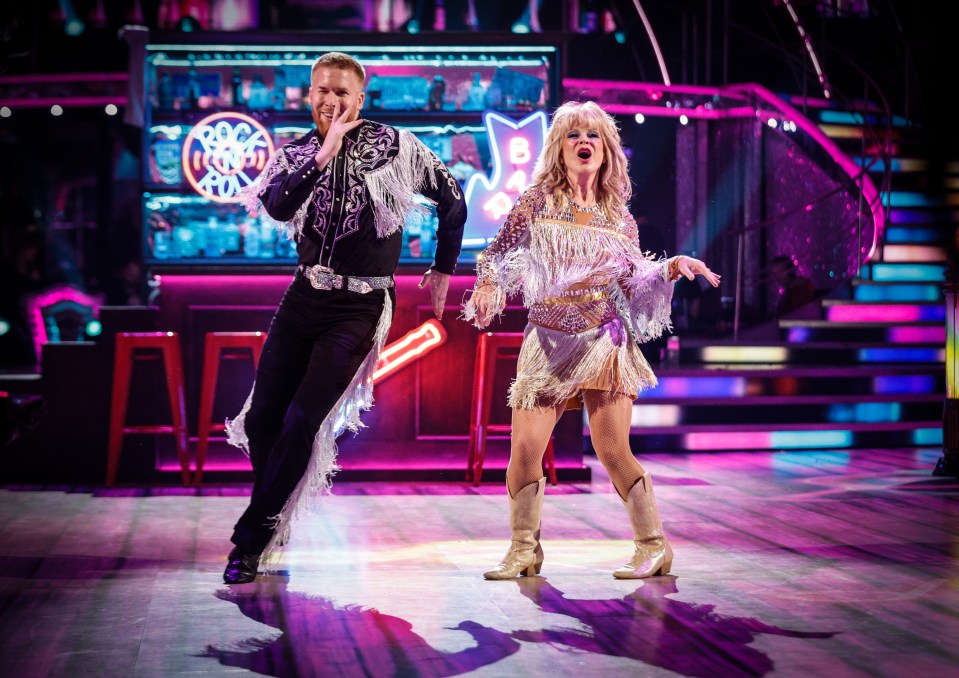 Toyah Willcox and Neil Jones in costume during a dress rehearsal for Strictly Come Dancing.